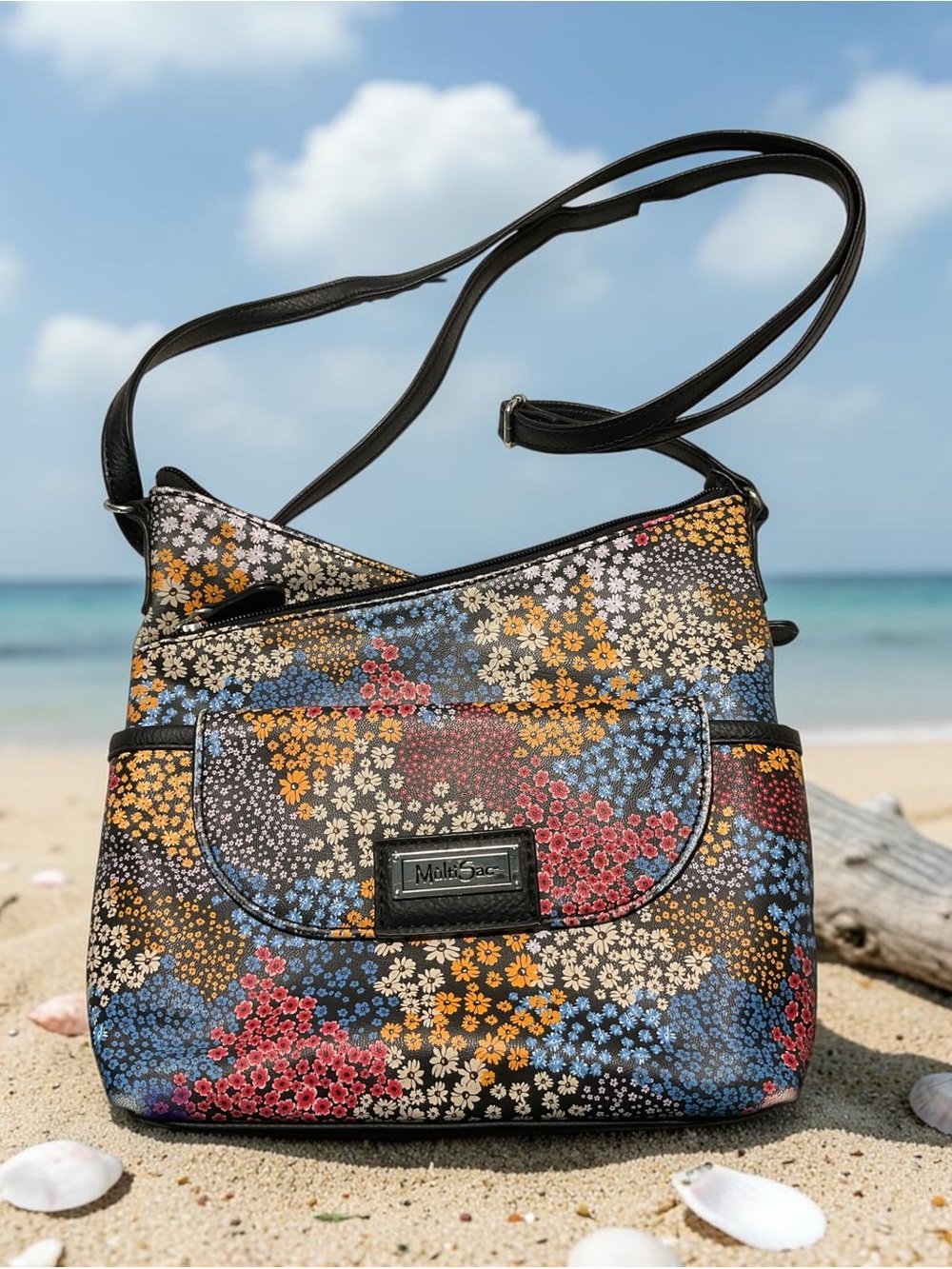 Floral Crossbody Bag in Multi-Color